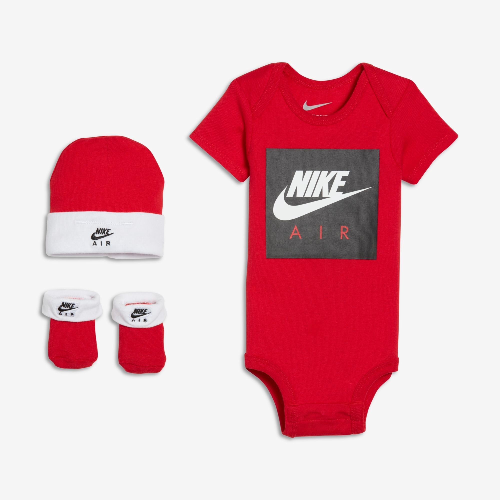 [LN0058-U10] Baby Nike Bodysuit, Hat and Booties 3-PC Box Set
