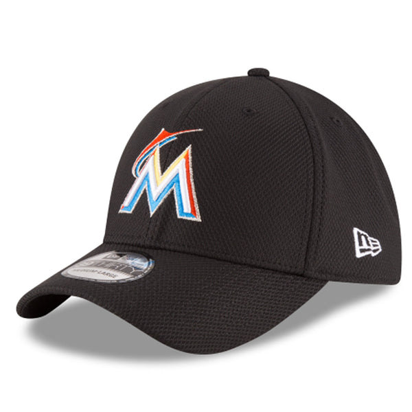 [11403320] Mens New Era MLB 39Thirty Diamond Era Flex Fit Cap - Miami Marlins