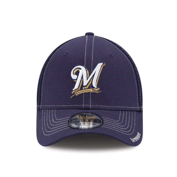 [10059488] Mens New Era MLB 39Thirty Neo Flex Fit Cap - Milwaukee Brewers