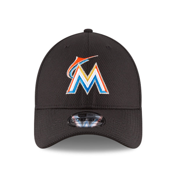 [11403320] Mens New Era MLB 39Thirty Diamond Era Flex Fit Cap - Miami Marlins