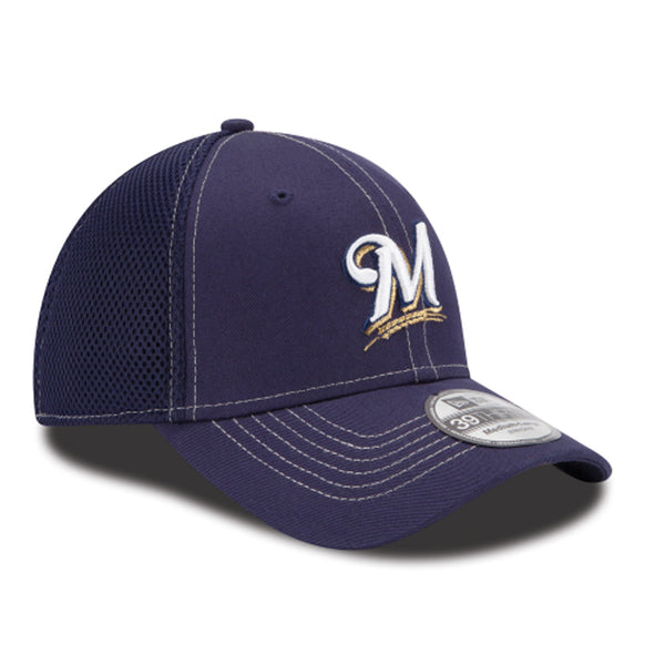 [10059488] Mens New Era MLB 39Thirty Neo Flex Fit Cap - Milwaukee Brewers