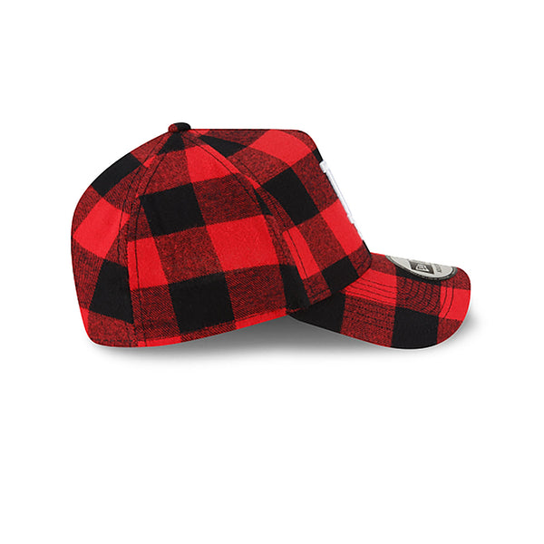 [12593560] Mens New Era MLB 9Forty Red Flannel Snapback - Los Angeles Dodgers