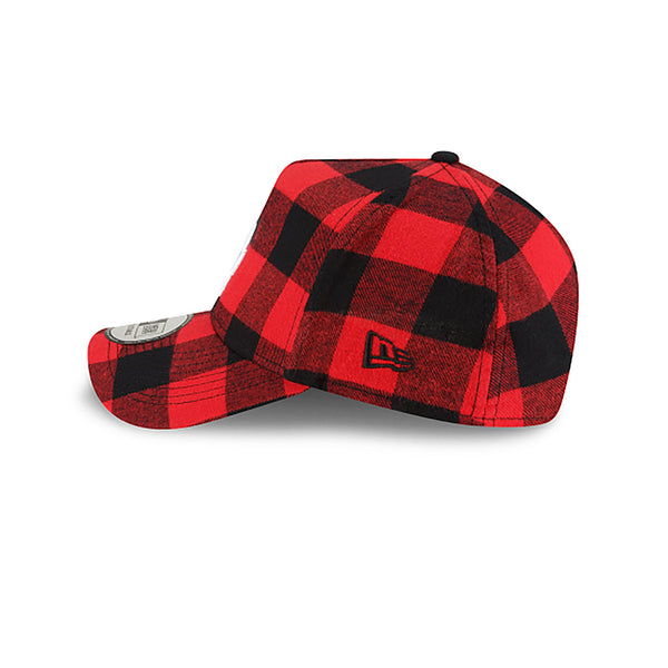 [12593560] Mens New Era MLB 9Forty Red Flannel Snapback - Los Angeles Dodgers