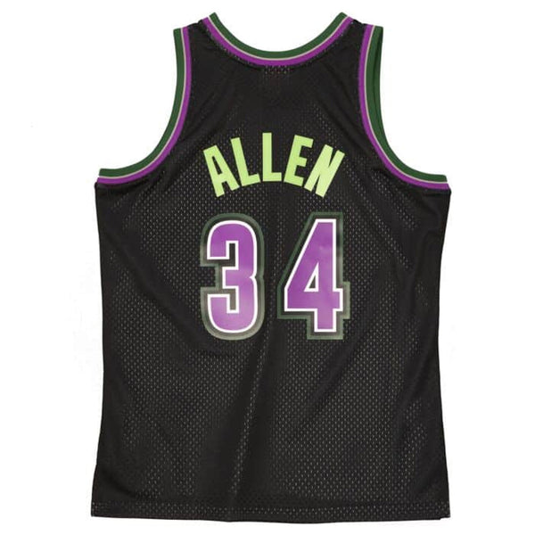 Mens Mitchell & Ness NBA RELOAD SWINGMAN JERSEY - MILWAUKEE BUCKS 1996 RAY ALLEN