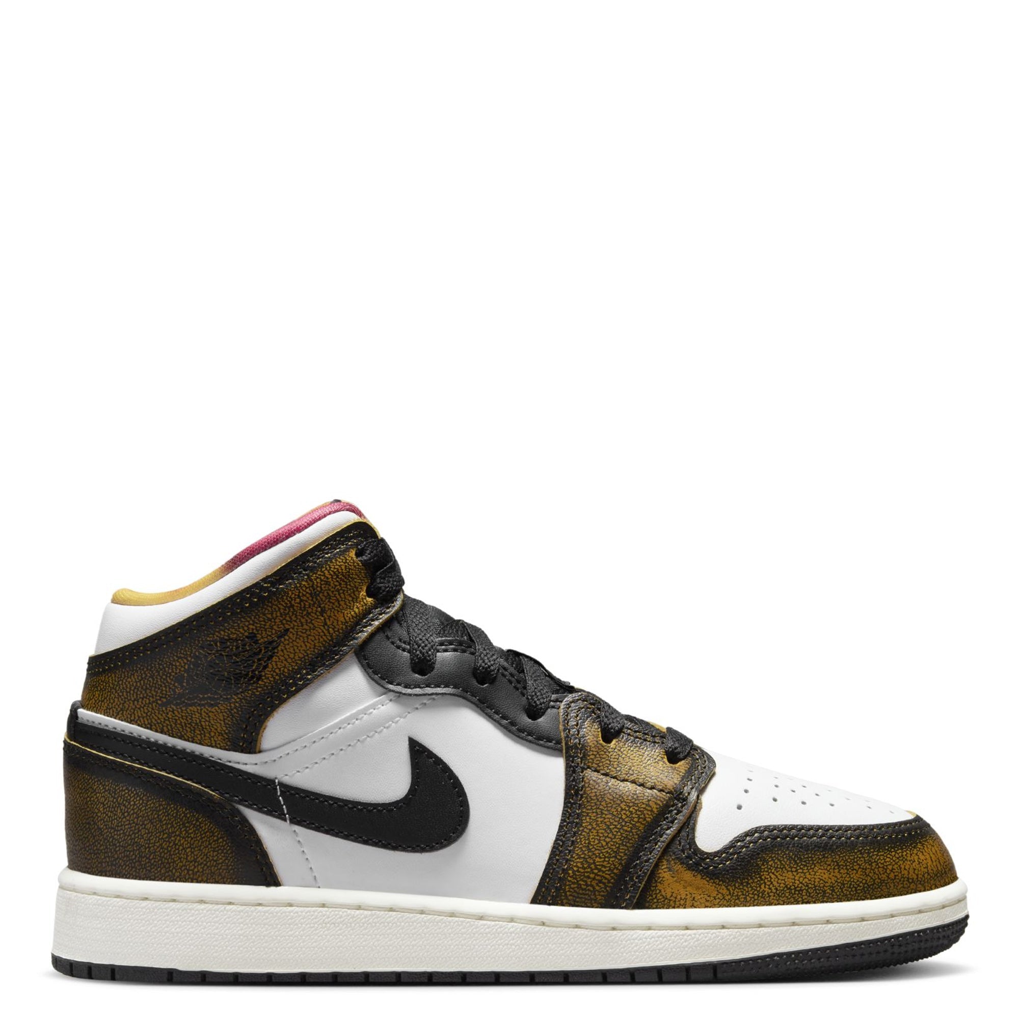 [DQ8418-071] Youth Air Jordan Retro 1 Mid SE 'Orange Wear Away (GS)