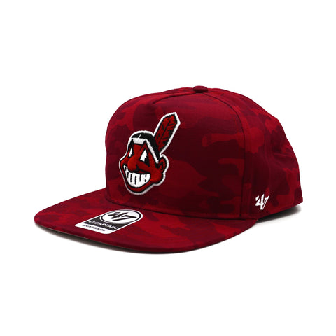 Mens 47 Brand Cleveland Indians Captain Snapback - Red Camo