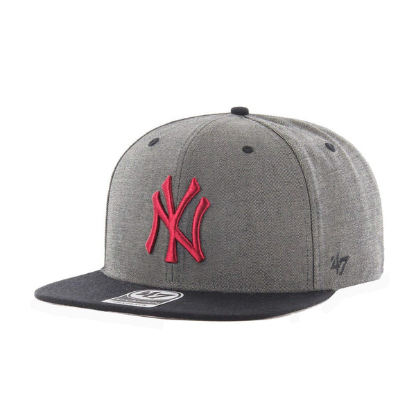 Mens 47 Brand NY Yankees Captain Snapback - Gravel/Black