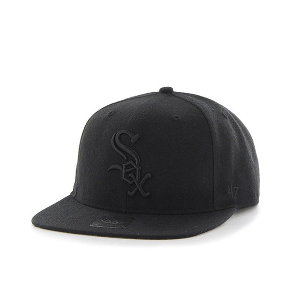 Mens 47 Brand Chicago White Sox Sure Shot Captain Snapback - Black