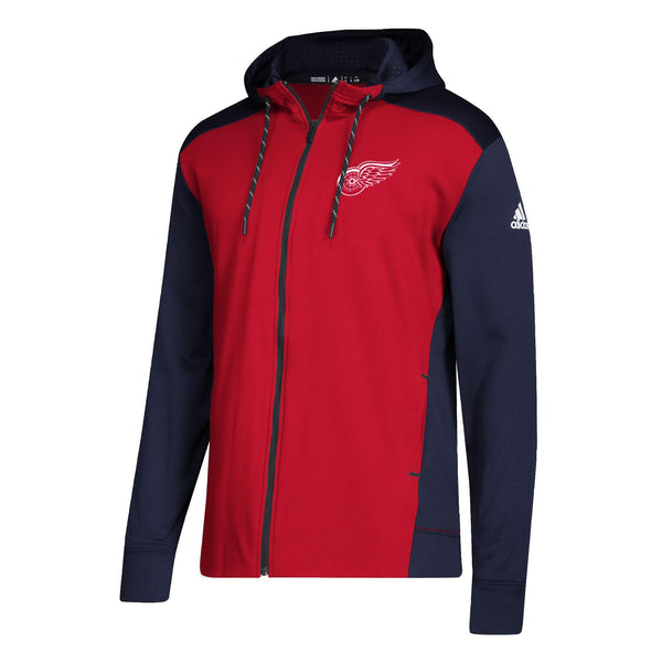 [DN2827] Mens Adidas NHL Detroit Redwing Full Zip Hoodie