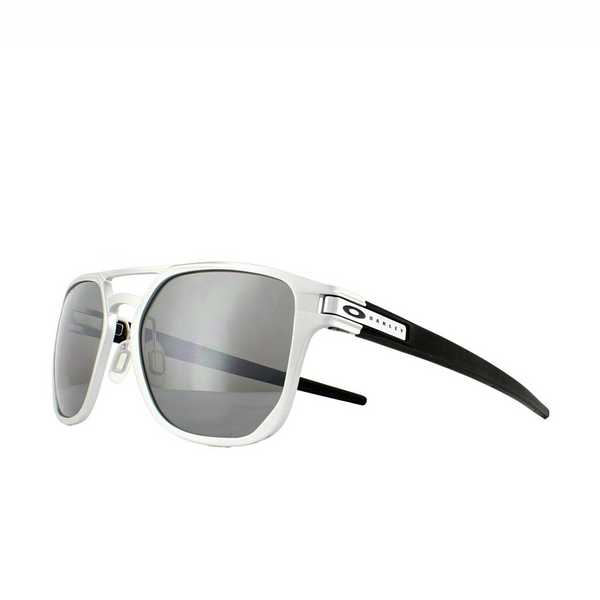 [OO4128-01] Mens Oakley Latch Alpha Polarized Sunglasses - Silver/Prizm Black