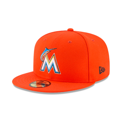 [70440219] Mens New Era MLB Authentic 59Fifty Fitted - 2018 Miami Marlins