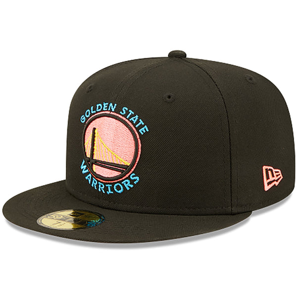 [70643195] Mens New Era NBA 5950 PINK GLOW FITTED - GOLDEN STATE WARRIORS