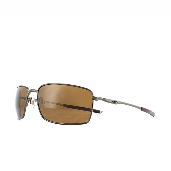 [OO4075-14] Mens Oakley Square Wire Polarized Sunglasses - Tungsten/PRIZM