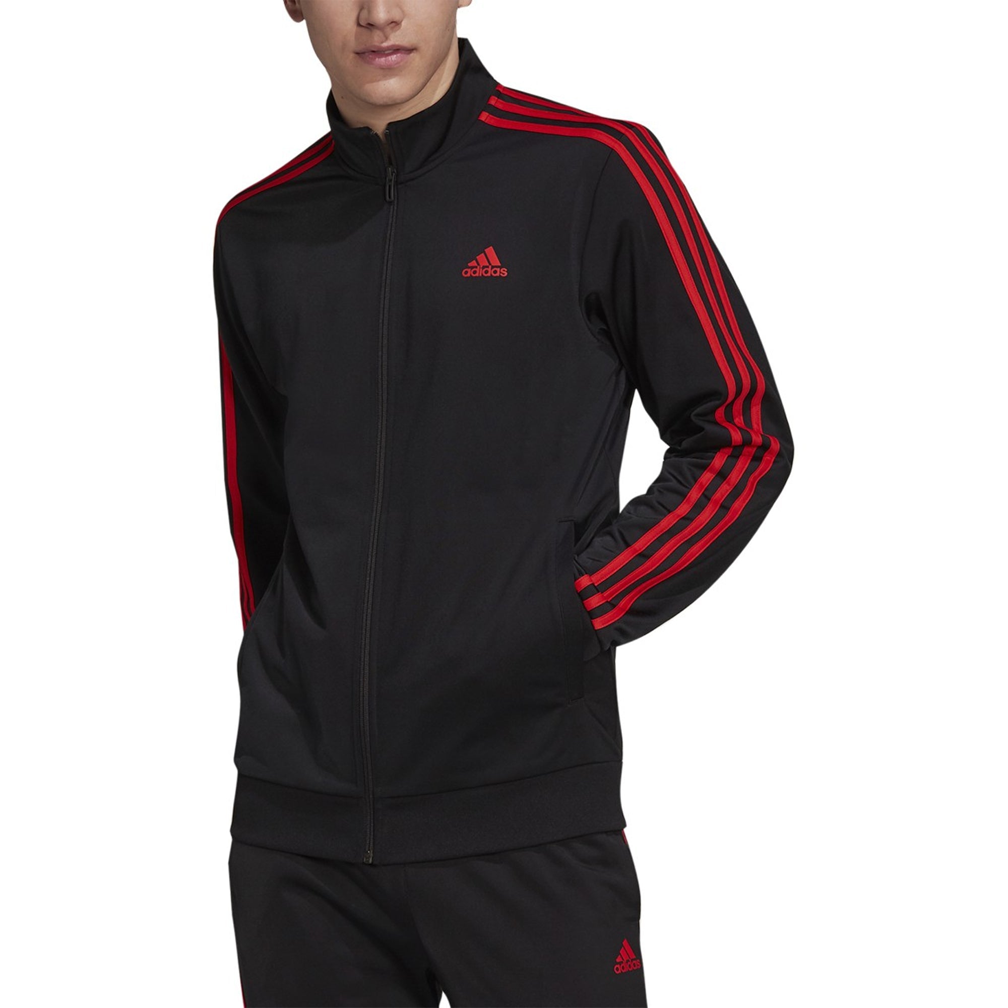 [HE1635] Mens Adidas Warm-Up Tricot 3-Stripes Track Jacket