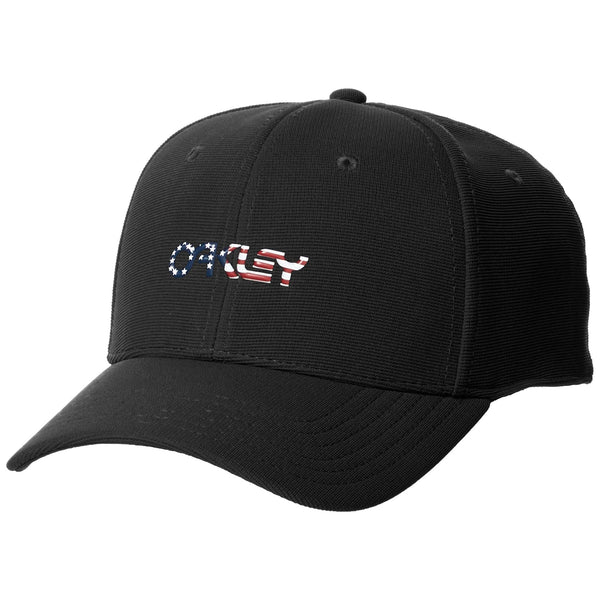 [912209-01V] Mens Oakley 6 Panel Stretch Metallic Hat