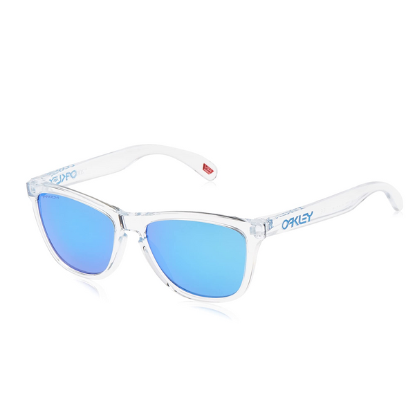 [OO9013-D0] Mens Oakley Frogskins Sunglasses - Crystal Clear/PRIZM Sapphire