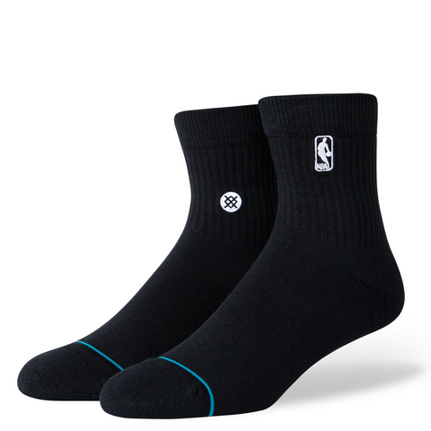 [M356D17LOG-BLK] Mens Stance NBA Logoman Quarter Socks