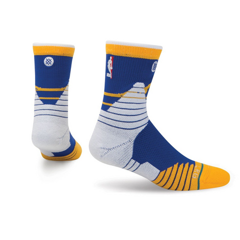 [M359D6CQGS-BLU] Mens Stance NBA Golden State Warriors Core Quarter Height Socks