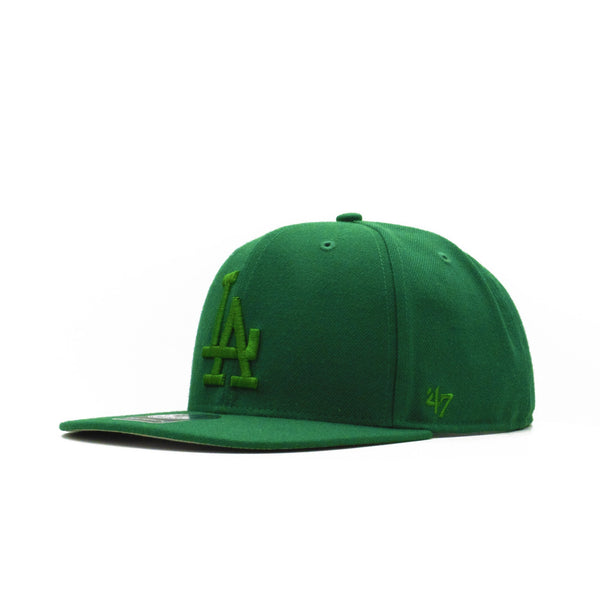 Mens 47 Brand LA Dodgers No Shot Snapback - Green