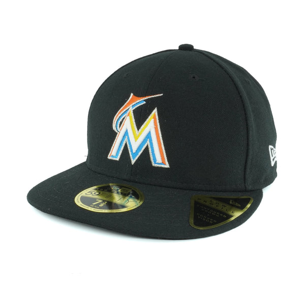[70440178] Mens New Era MLB Low Profile Authentic 5950 - Miami Marlins Home 2018