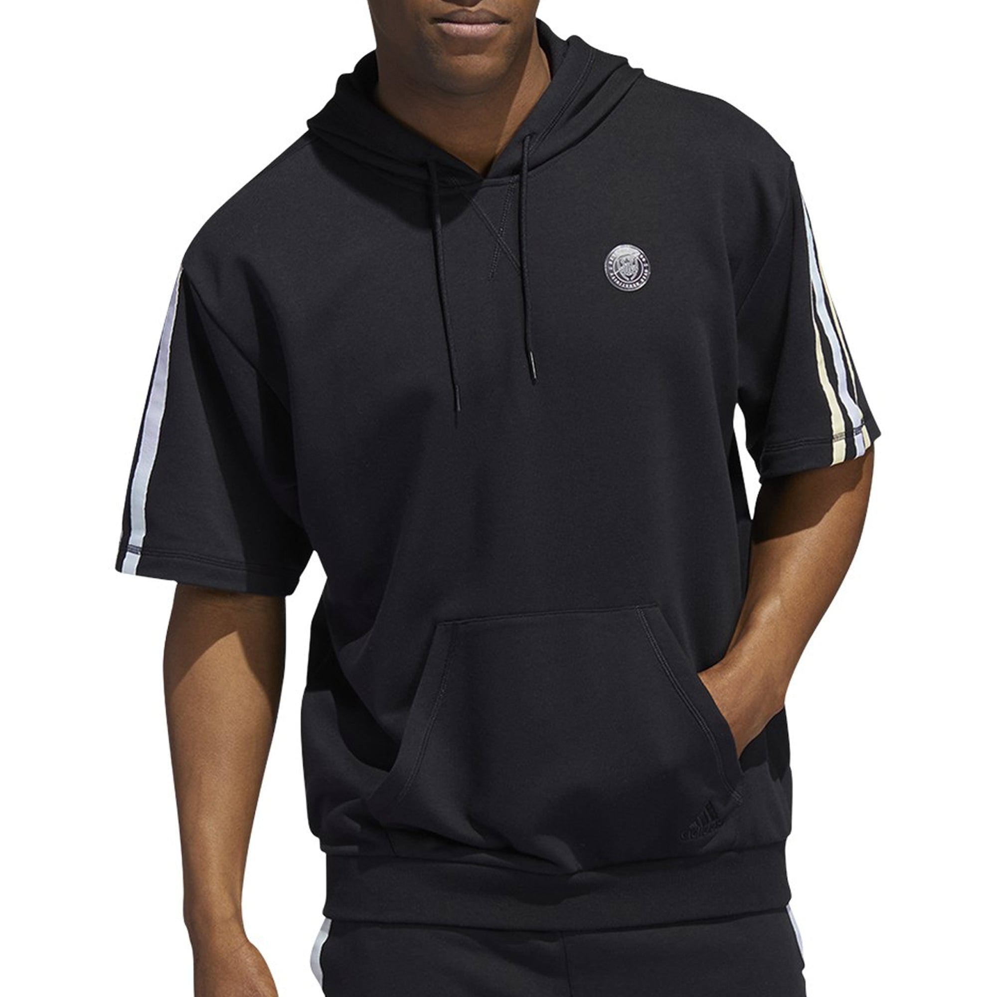 [HB6757] Mens Adidas Donovan Mitchell Short Sleeve Hoodie