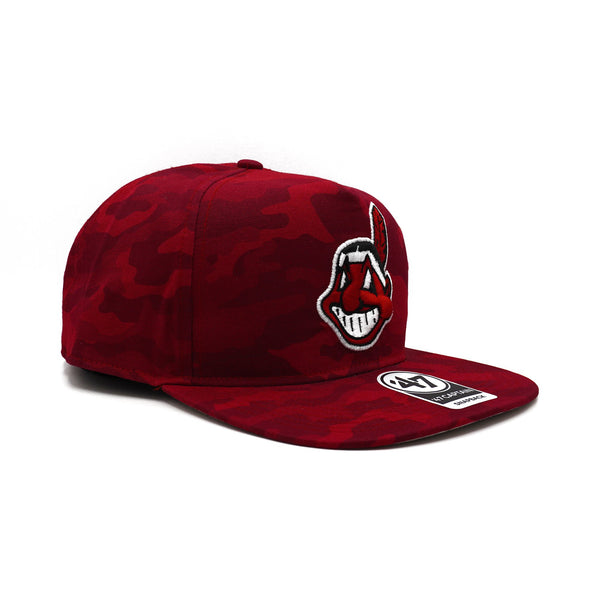 Mens 47 Brand Cleveland Indians Captain Snapback - Red Camo