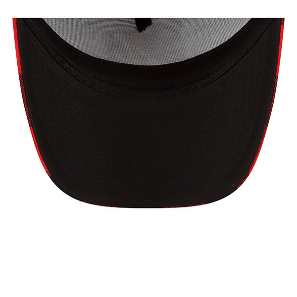 [12593567] Mens New Era MLB 9Forty Red Flannel Snapback Cap - Atlanta Braves