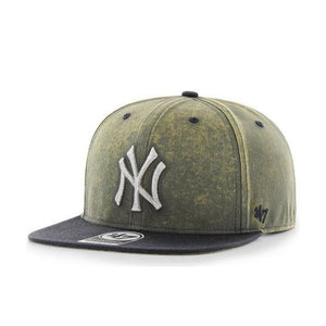 Mens 47 Brand NY Yankees Cement Captain Snapback - Vintage Navy