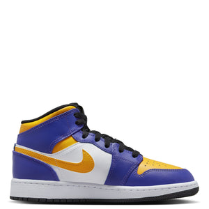 [DQ8423-517] Youth Air Jordan Retro 1 Mid (GS) "Lakers"