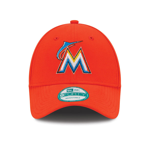 [10489617] Mens New Era MLB The League 9Forty Adjustable Cap - Miami Marlins
