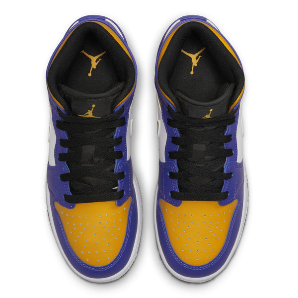 [DQ8423-517] Youth Air Jordan Retro 1 Mid (GS) "Lakers"