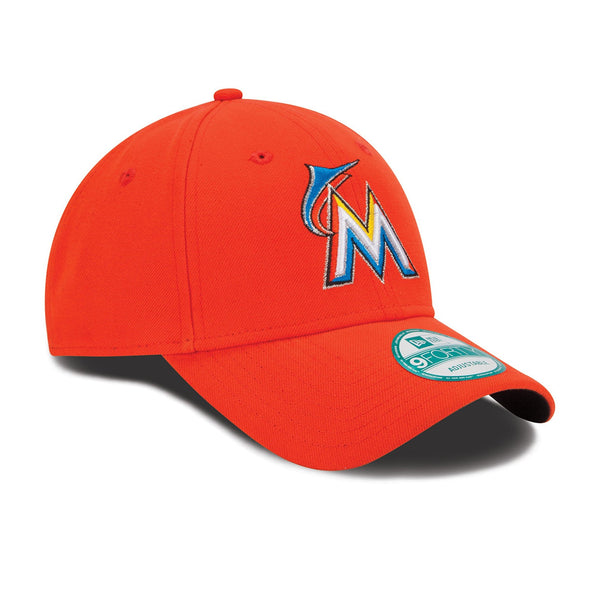 [10489617] Mens New Era MLB The League 9Forty Adjustable Cap - Miami Marlins