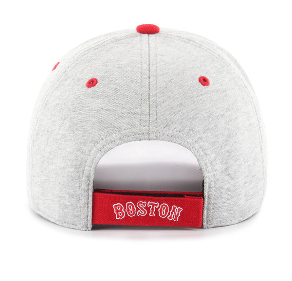 Mens 47 Brand Boston Red Sox MVP Strapback - Grey Fleece/Red