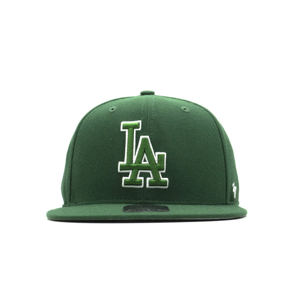 Mens 47 Brand LA Dodgers No Shot Snapback - Green/White