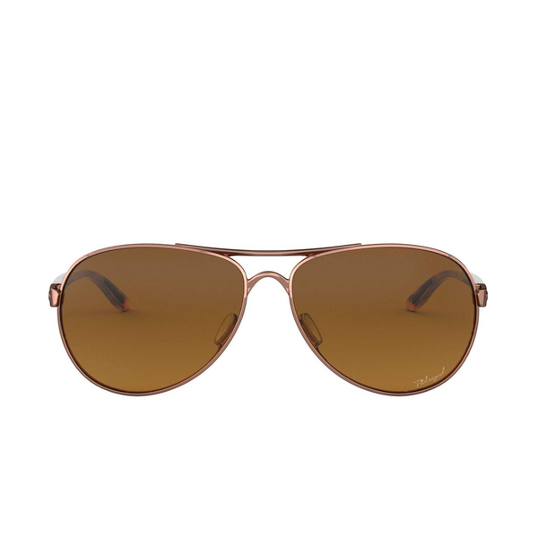 [OO4079-14] Womens Oakley Feedback Polarized Sunglasses - Rose Gold/Brown