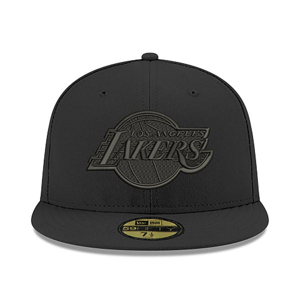 [70632937] Mens New Era NBA 5950 BLACK ON BLACK FITTED - LA LAKERS