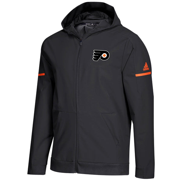 [D78570] Mens Adidas NHL Philadelphia Flyers Woven Full Zip Hoodie