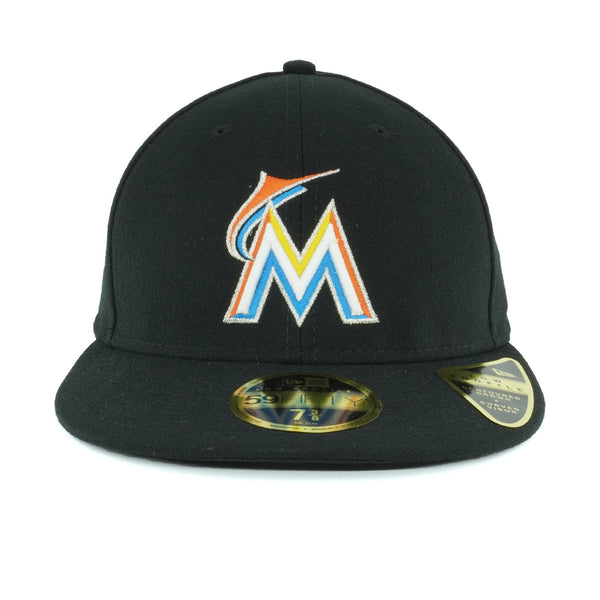[70440178] Mens New Era MLB Low Profile Authentic 5950 - Miami Marlins Home 2018