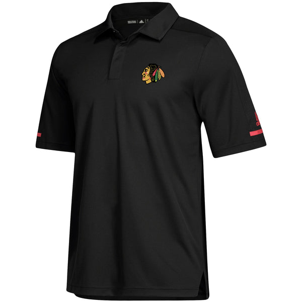 [D78293] Mens Adidas NHL Chicago Blackhawks GameDay Polo