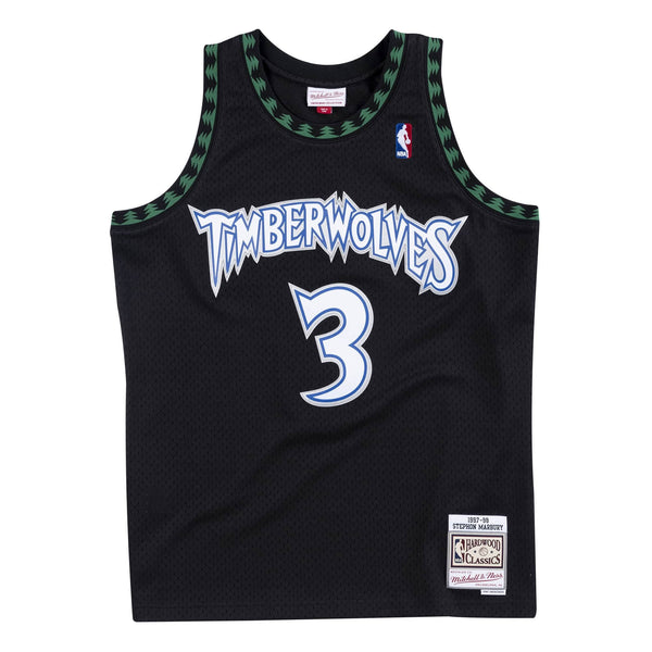 Mens Mitchell & Ness NBA Swingman Jersey Minnesota Timberwolves 97 Marbury
