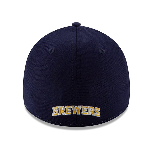 [12344785] Mens New Era MLB 39Thirty Stretch Fit Cap - Milwuakee Brewers