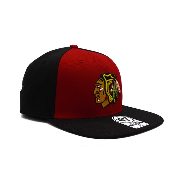 Mens 47 Brand Chicago Blackhawks Pro Fitted - Black/Red