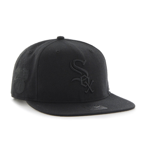 Mens 47 Brand Chicago White Sox Sure Shot Captain Snapback - Black