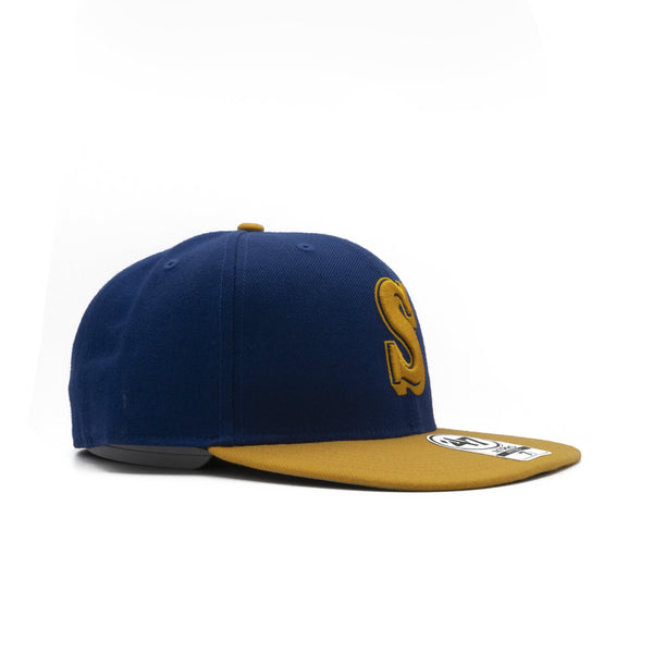 Mens 47 Brand Seattle Mariners Pro Fitted - Royal Blue/Yellow