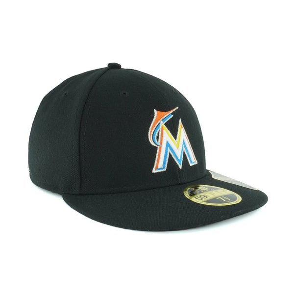 [70440178] Mens New Era MLB Low Profile Authentic 5950 - Miami Marlins Home 2018