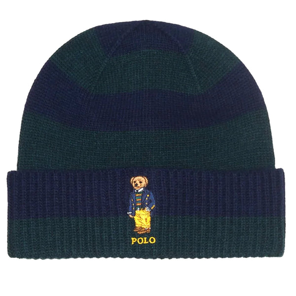 [PC0817-354] Mens Polo Ralph Lauren RUGBY STRIPE BEAR BEANIE