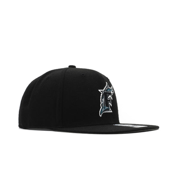 Mens 47 Brand Florida Marlins Captain Snapback - Black