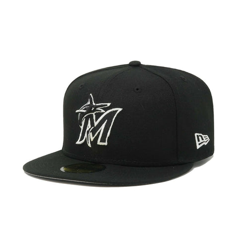 [11875069] Mens New Era MLB Authentic 59Fifty Fitted - Miami Marlins