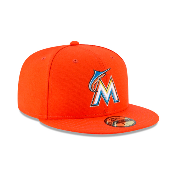 [70440219] Mens New Era MLB Authentic 59Fifty Fitted - 2018 Miami Marlins