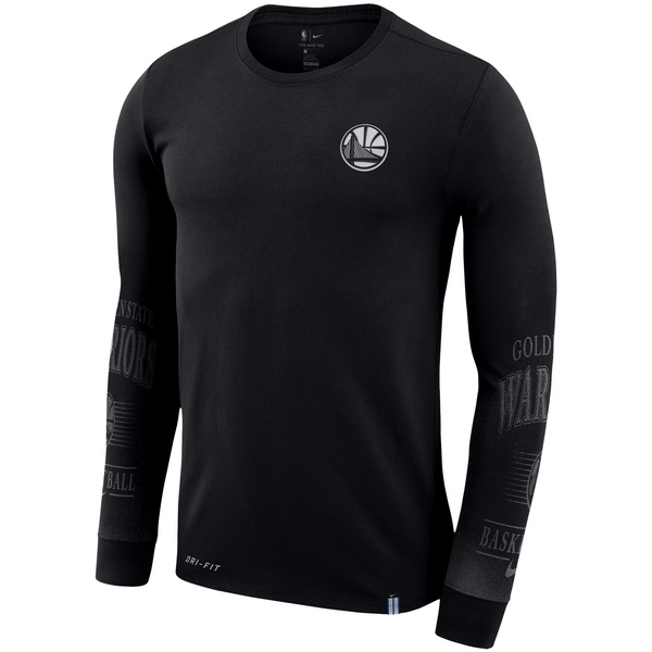 [AQ6223-010] Mens Nike NBA Golden State Warriors Elevated Mezzo Pixel Long Sleeve T-Shirt